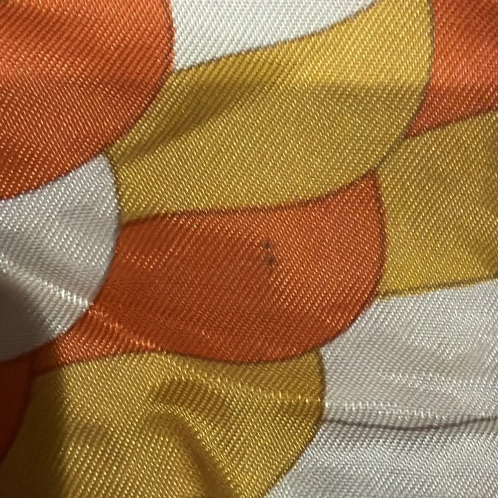 Vtg Geometric Scarf Made In Italy 100% Acetate 25